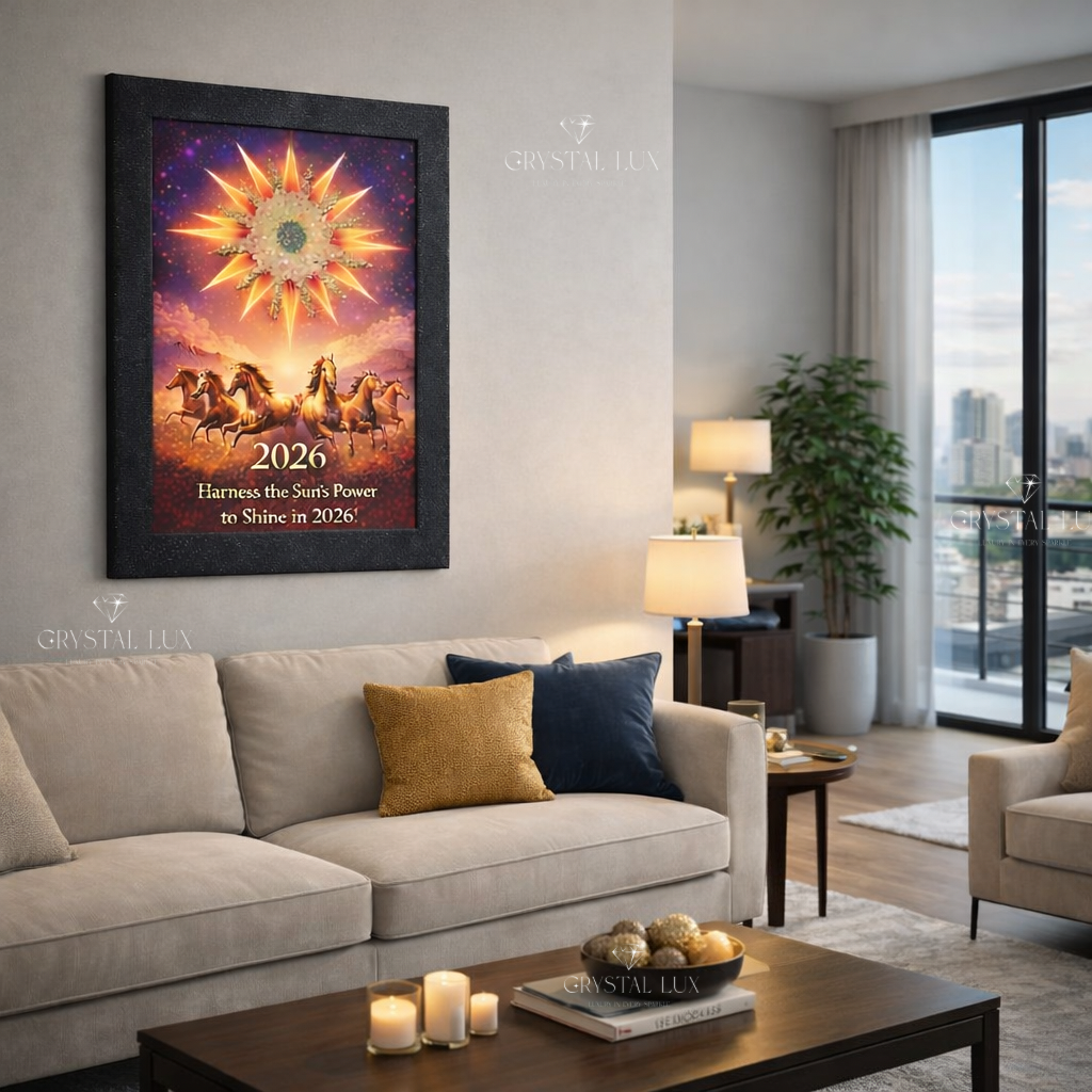 The Aurelius Frame 2026 | Sun Year Numerology Wall Art