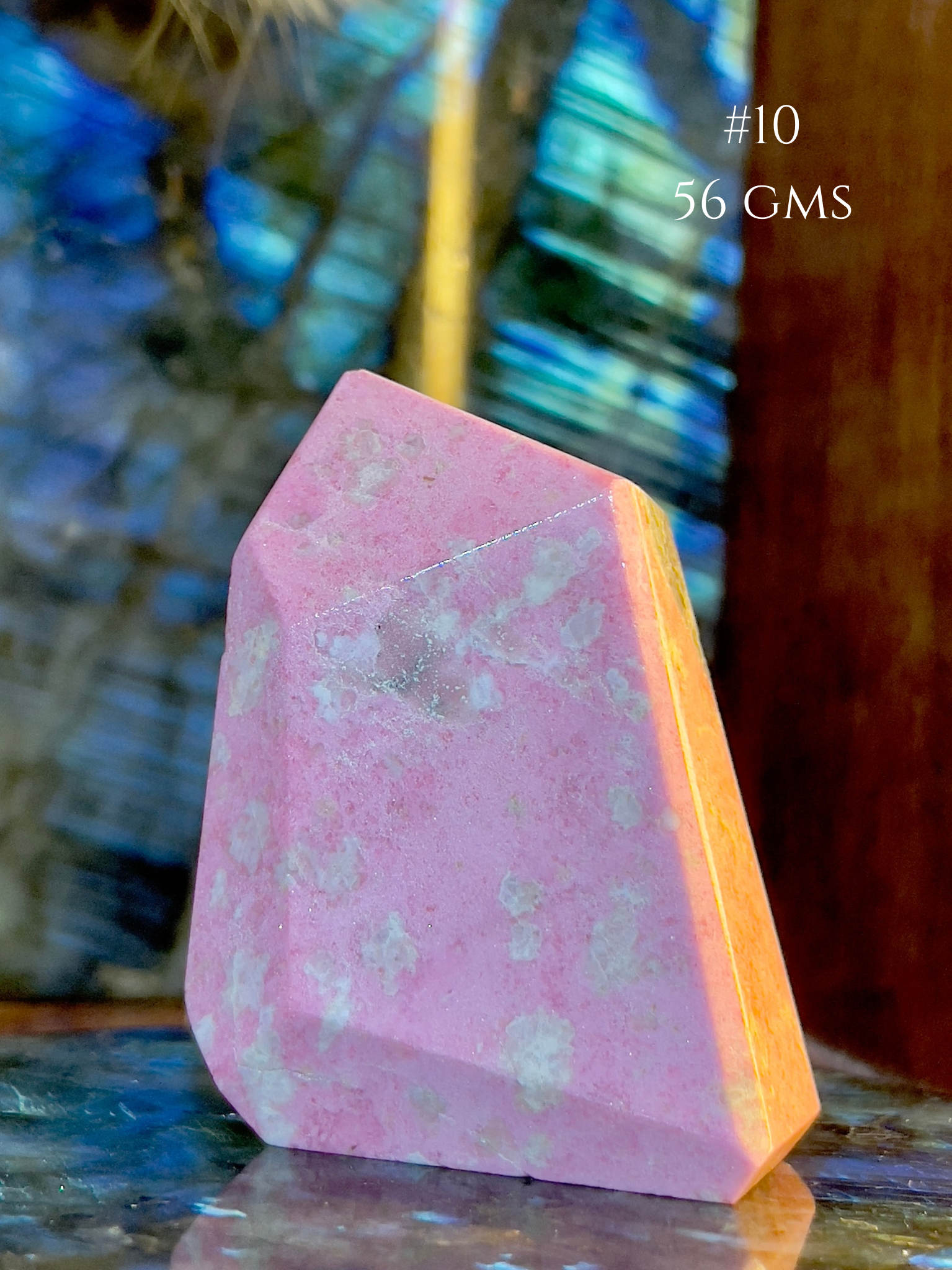 Thulite Crystal Tower for Emotional Healing & Self Love | Natural Pink Healing Stone