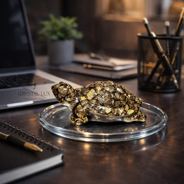 Feng Shui Pyrite Tortoise – Lucky Money Turtle for Financial Success & Positive Energy
