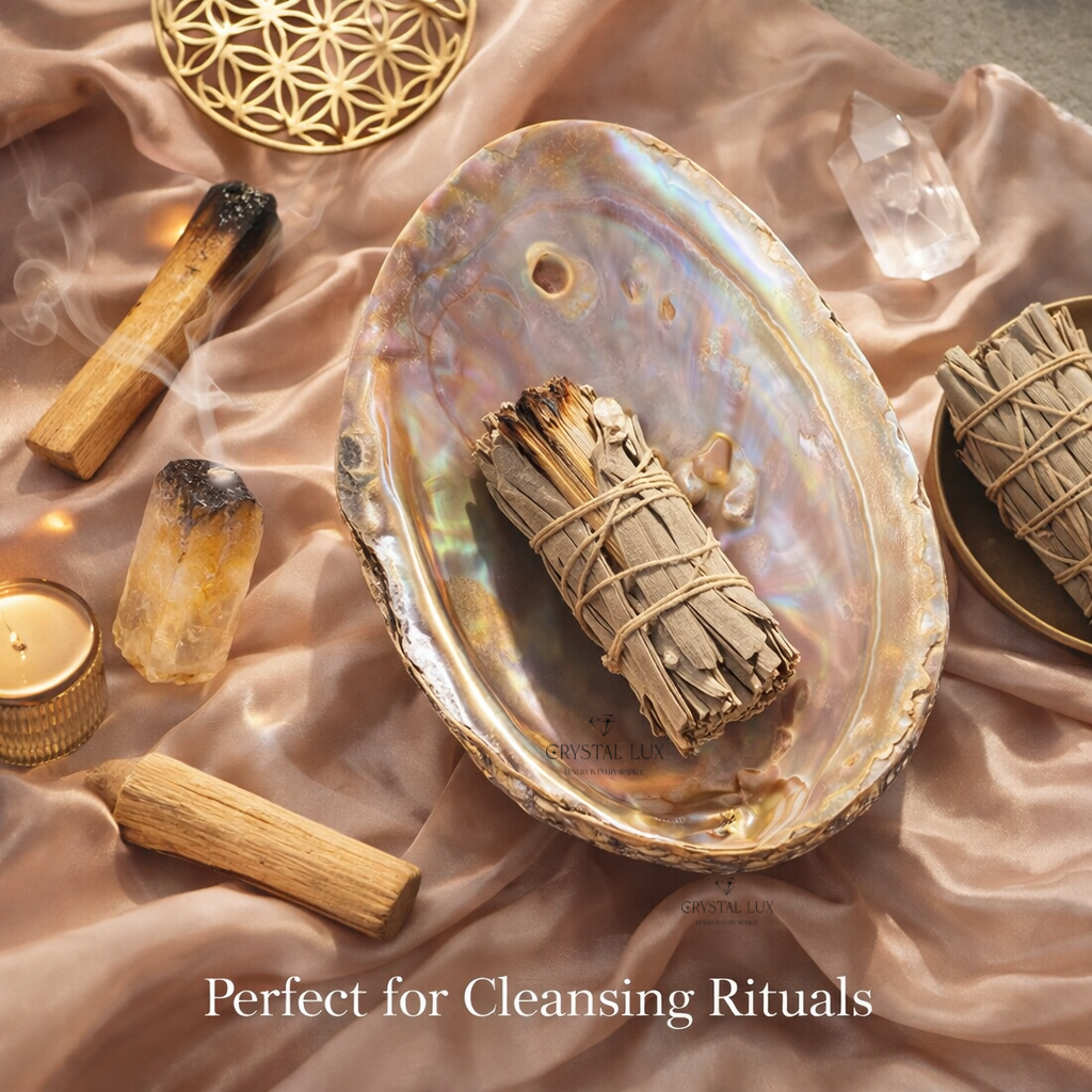 Abalone / Mother of Pearl Shell Smudging Bowl for Sage, Palo Santo & Spiritual Cleansing