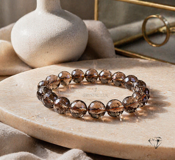 Smokey Quartz Faceted Protection & Grounding Bracelet – Natural Crystal Healing