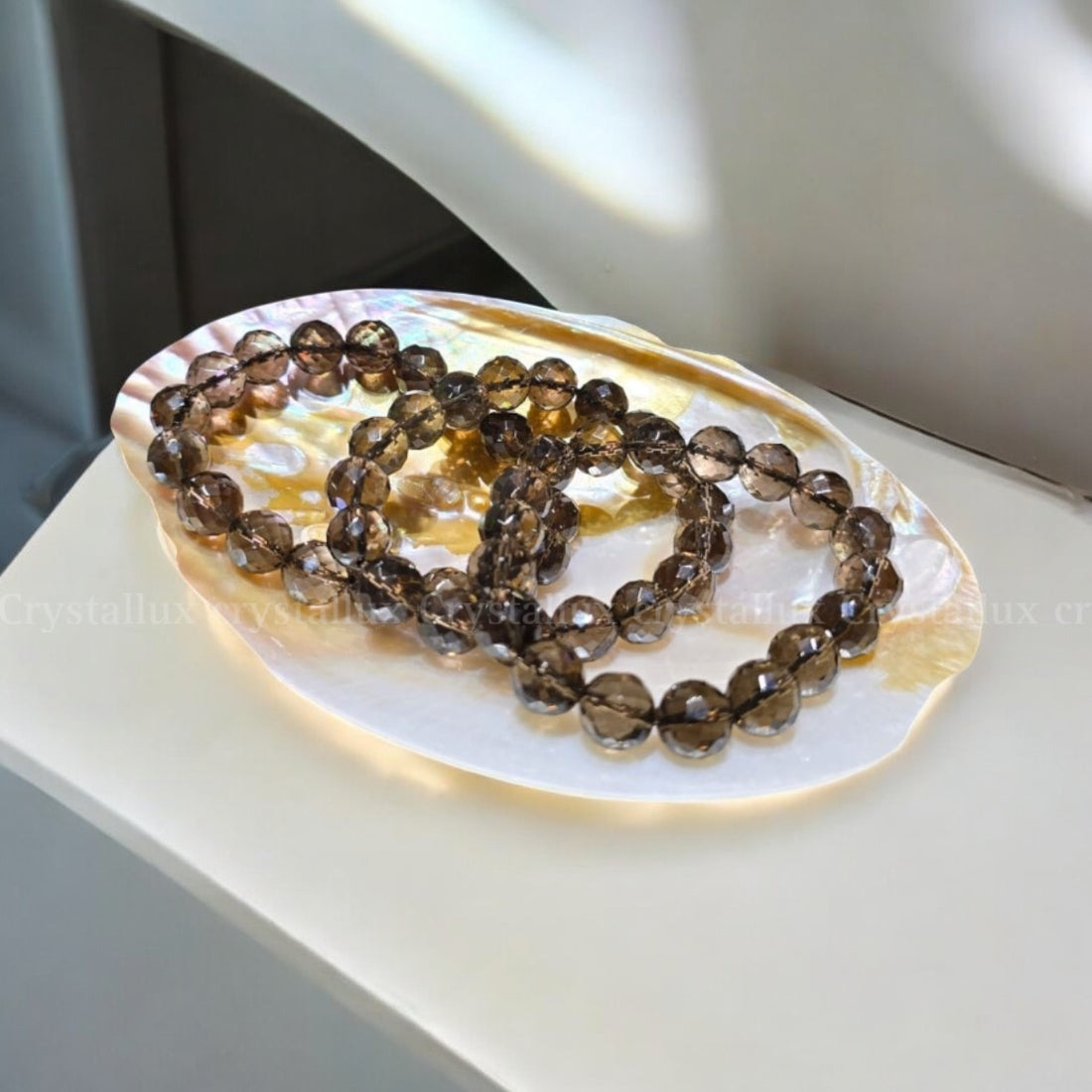 Smokey Quartz Faceted Protection & Grounding Bracelet – Natural Crystal Healing