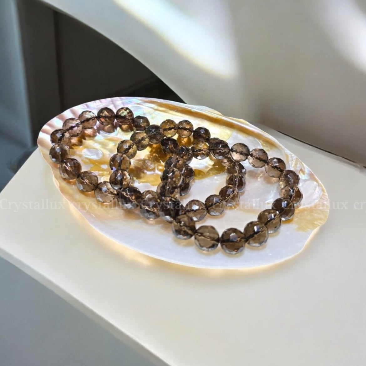 Smokey Quartz Faceted Protection & Grounding Bracelet – Natural Crystal Healing