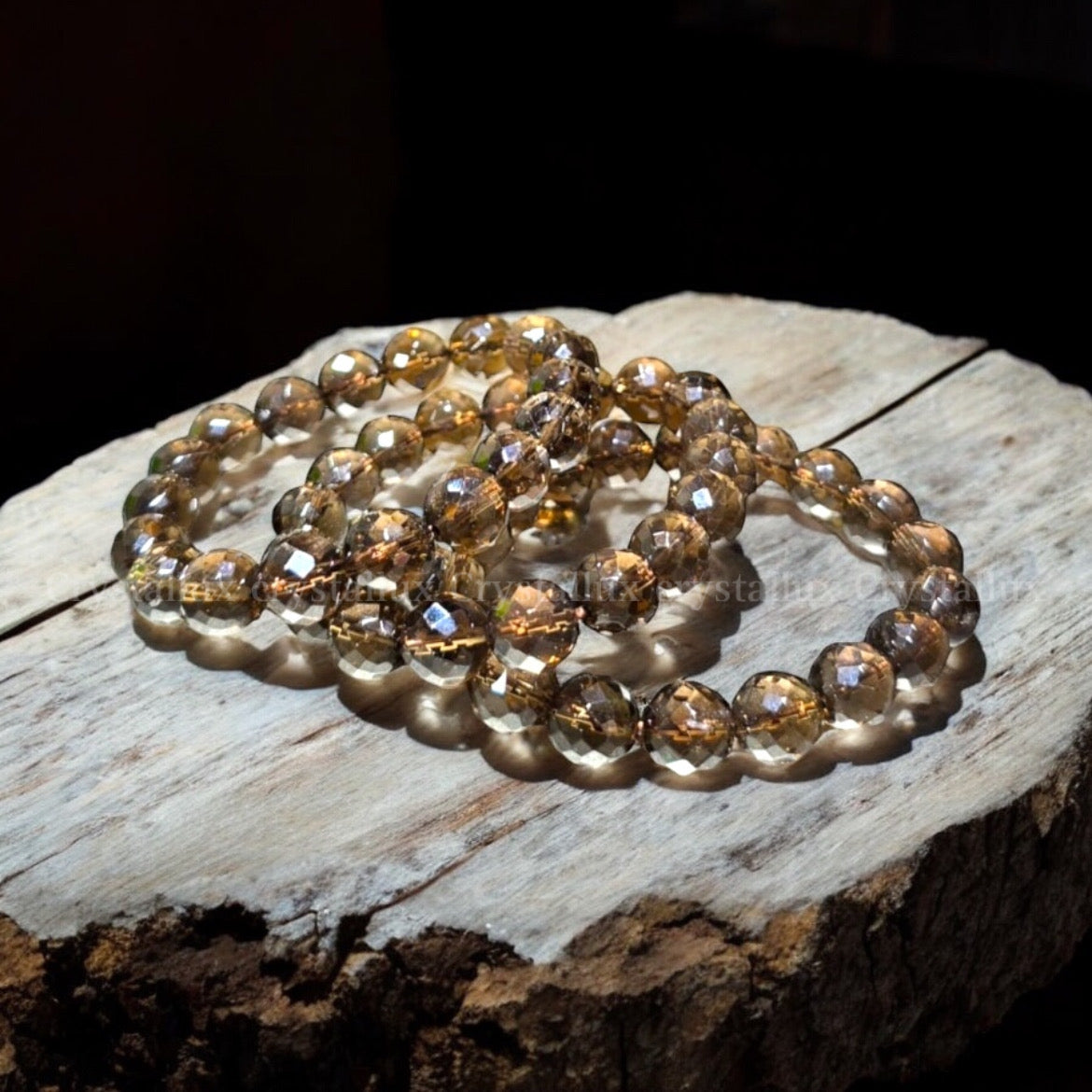 Smokey Quartz Faceted Protection & Grounding Bracelet – Natural Crystal Healing