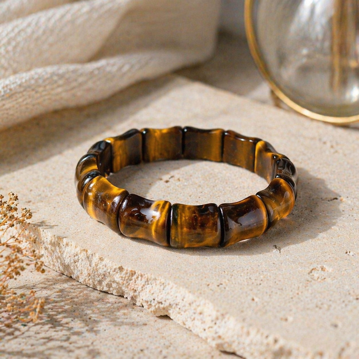 Premium Tiger Eye Protection & Success Bracelet – Natural Golden Tiger Eye Crystal