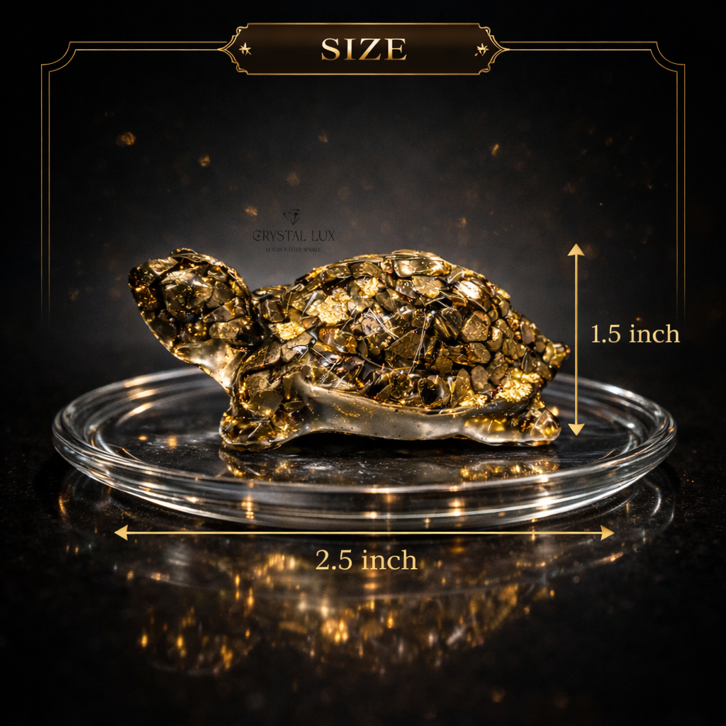 Feng Shui Pyrite Tortoise – Lucky Money Turtle for Financial Success & Positive Energy