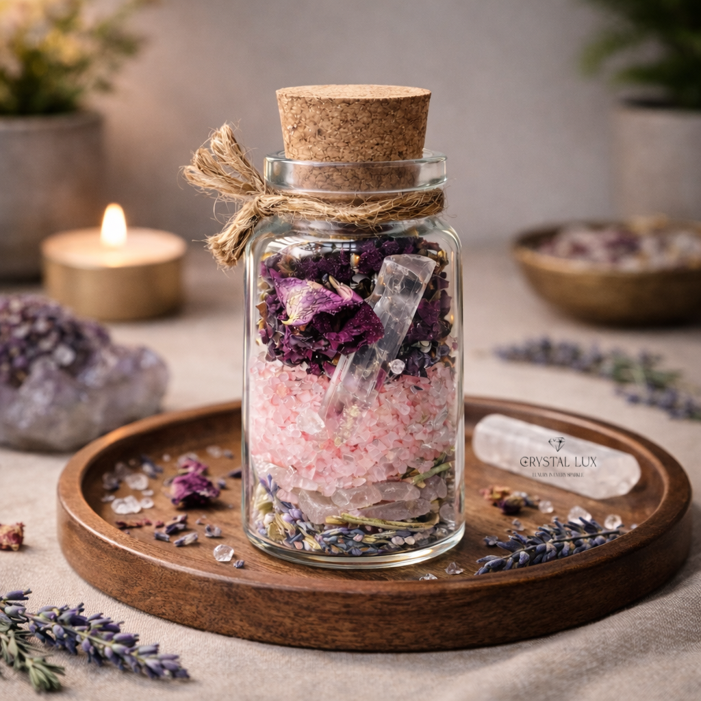 Self Love Crystal Jar | Manifestation Spell Bottle for Confidence, Love & Energy Healing