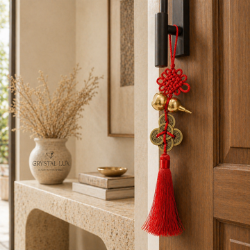 Feng Shui Wu Lu Hanging | Wealth, Protection & Health Charm | Lucky Coins Tassel Decor