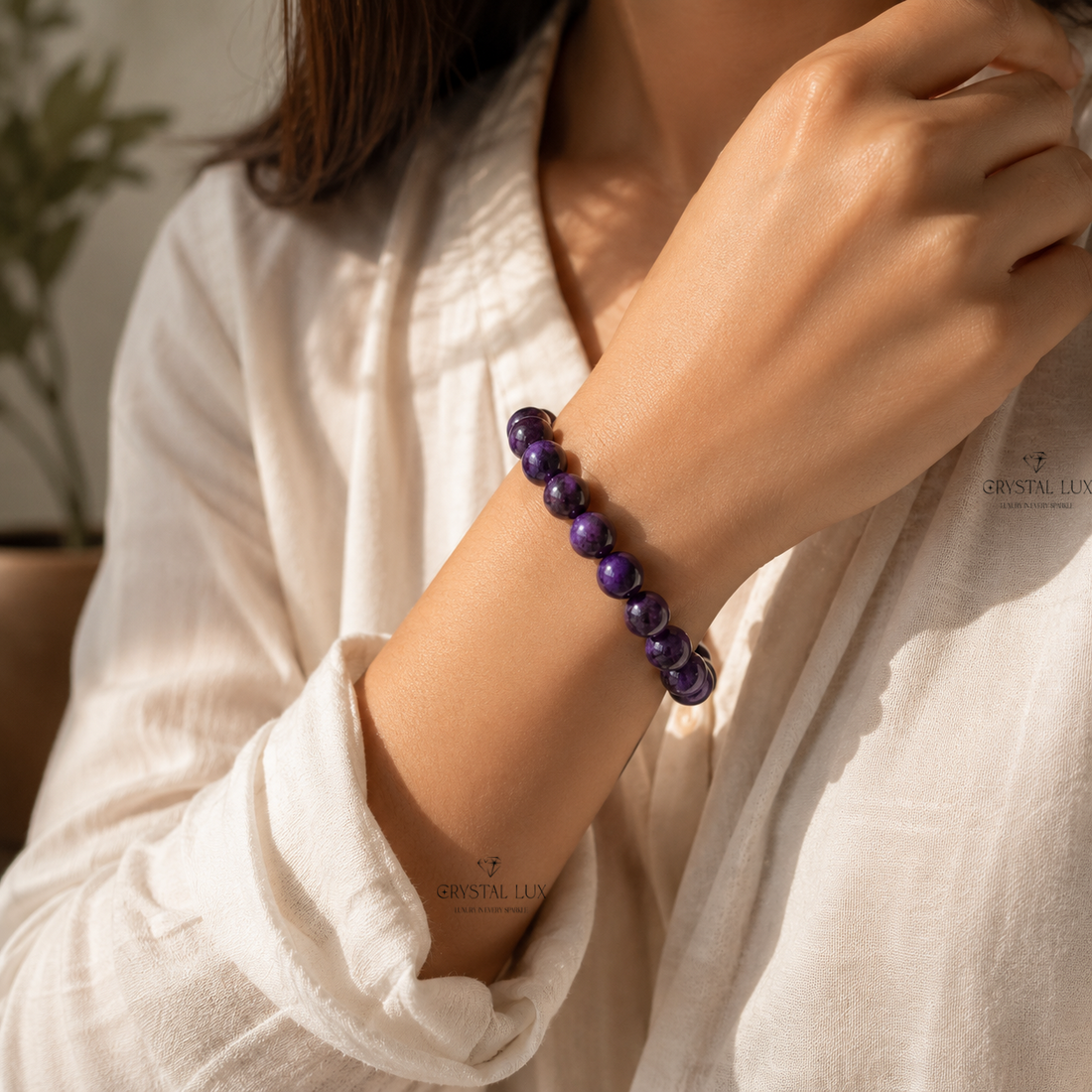 Rare Sugilite Crystal Bracelet – Luxury Healing Jewelry for Inner Peace
