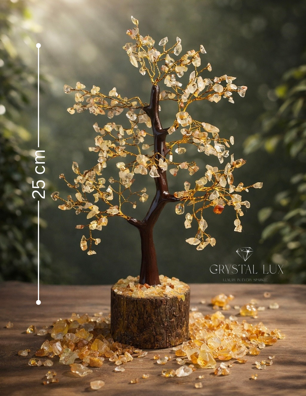 Handcrafted Citrine Crystal Tree – Stone of Success & Abundance | Luxury Home Decor