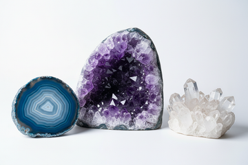 Natural geodes close-up