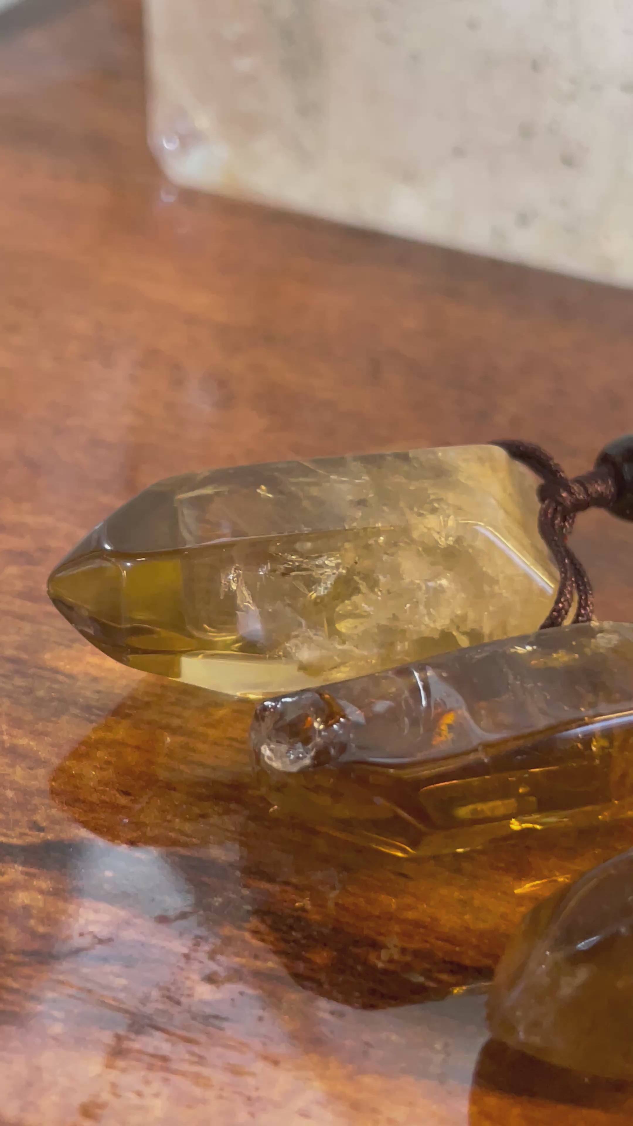 Natural Citrine Pendant Necklace for Abundance & Positive Energy