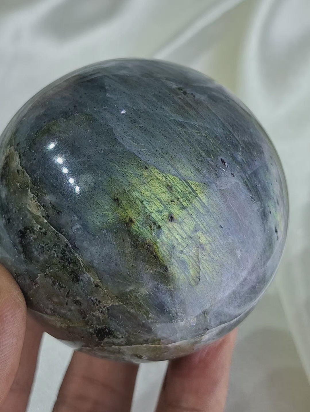 Natural Labradorite Sphere  | Premium Flash Labradorite | Collector’s Crystal