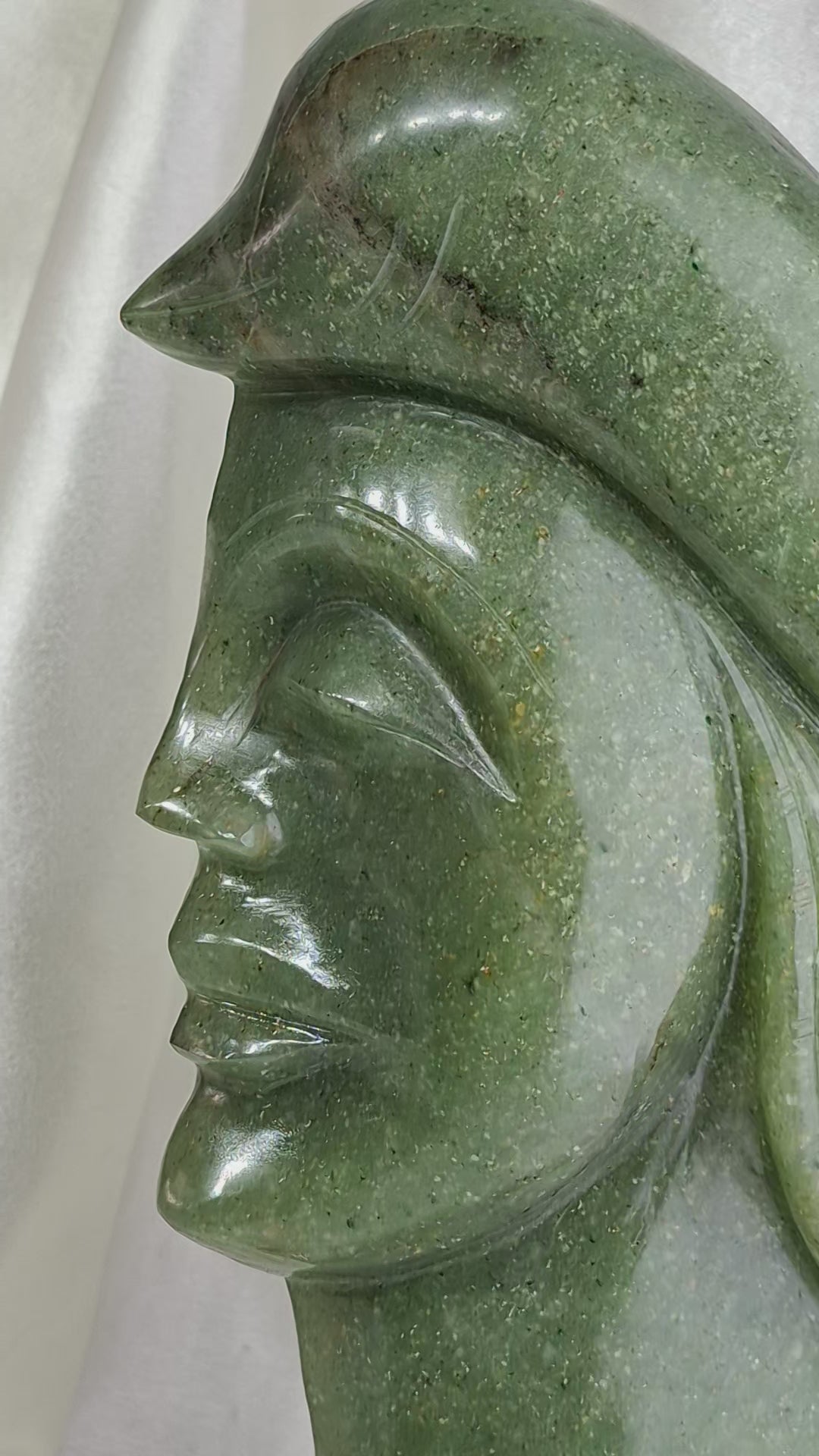 Green Aventurine Shaman | Hand-Carved Gemstone Sculpture