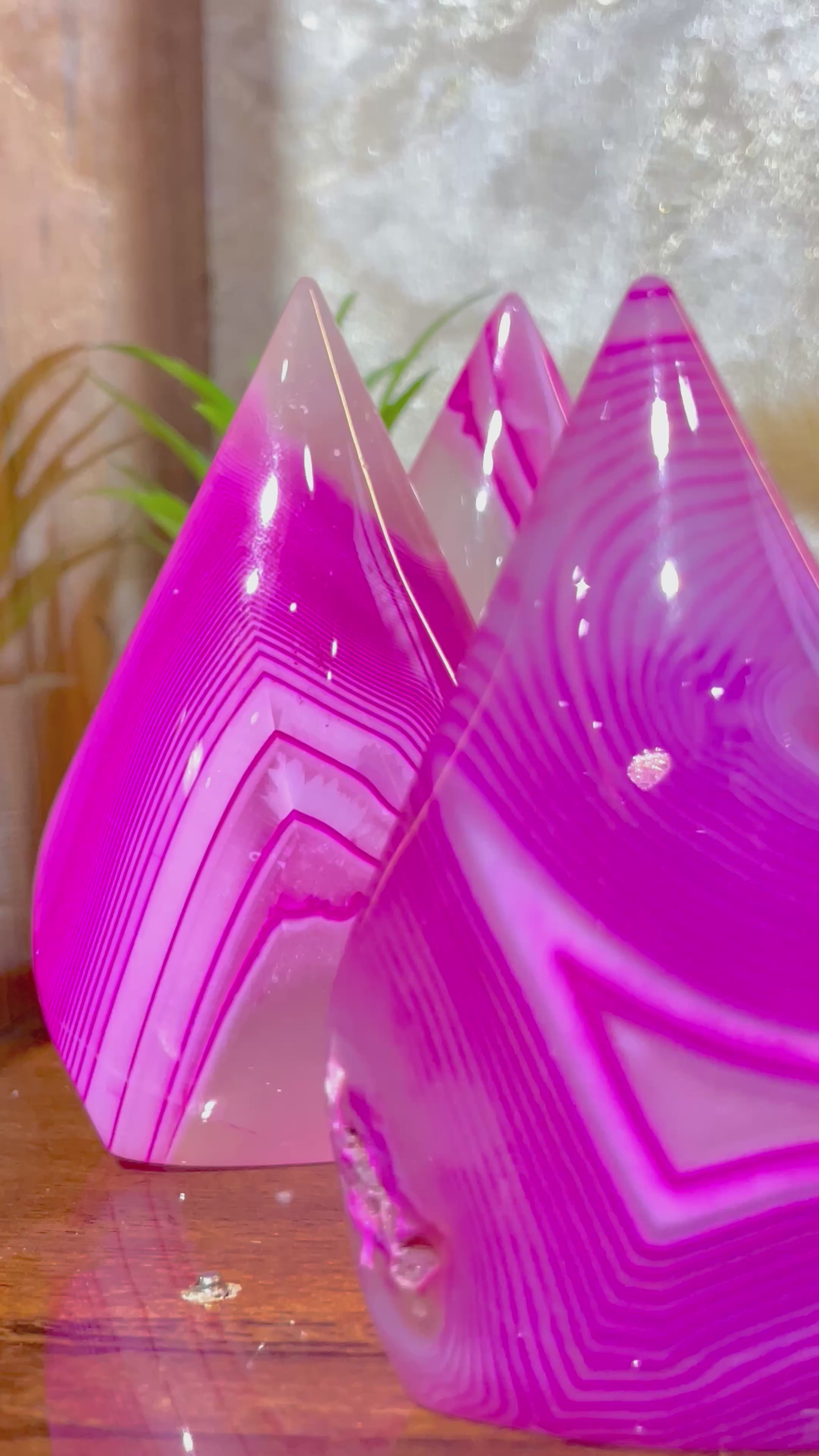 Pink Agate Flame Tower for Love, Emotional Healing & Positive Energy | Natural Crystal Décor