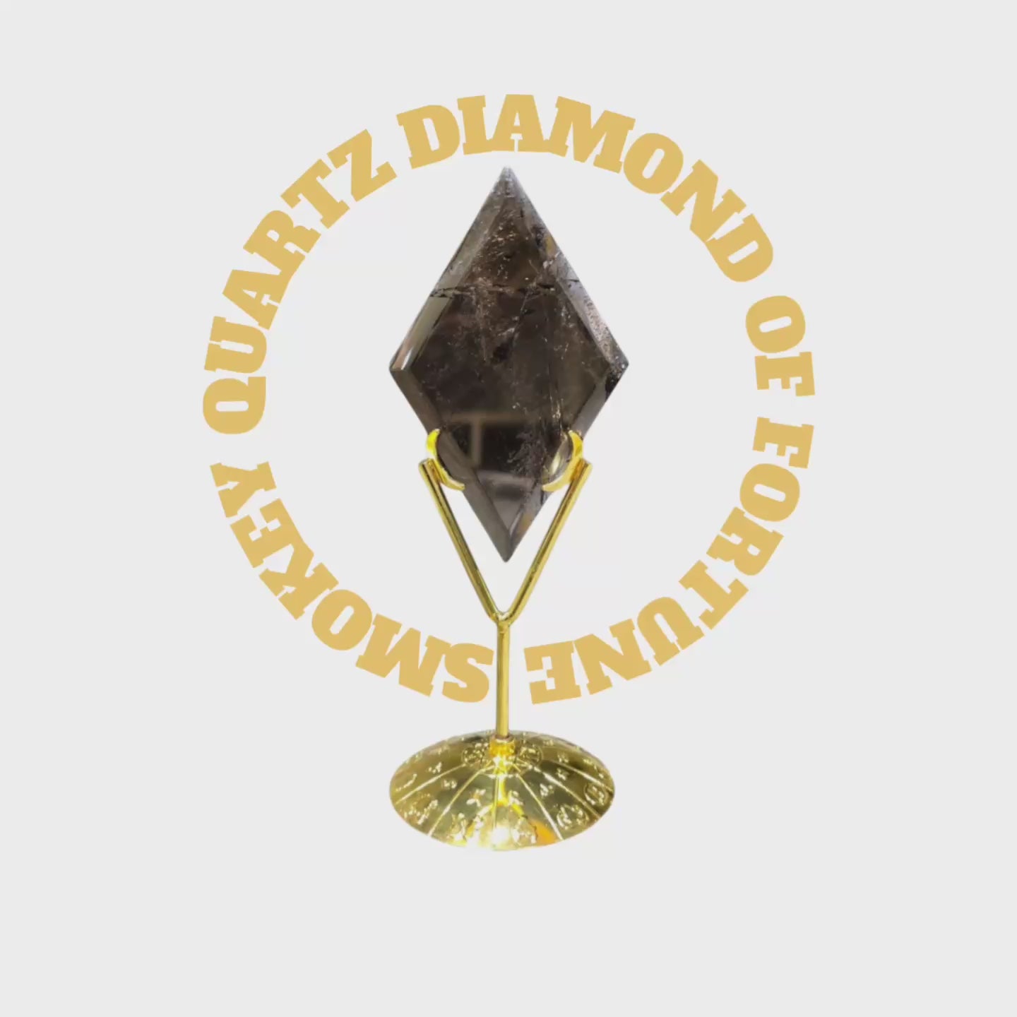 Luxury Smokey Quartz Diamond Crystal | Grounding Stone for Meditation & Home Display