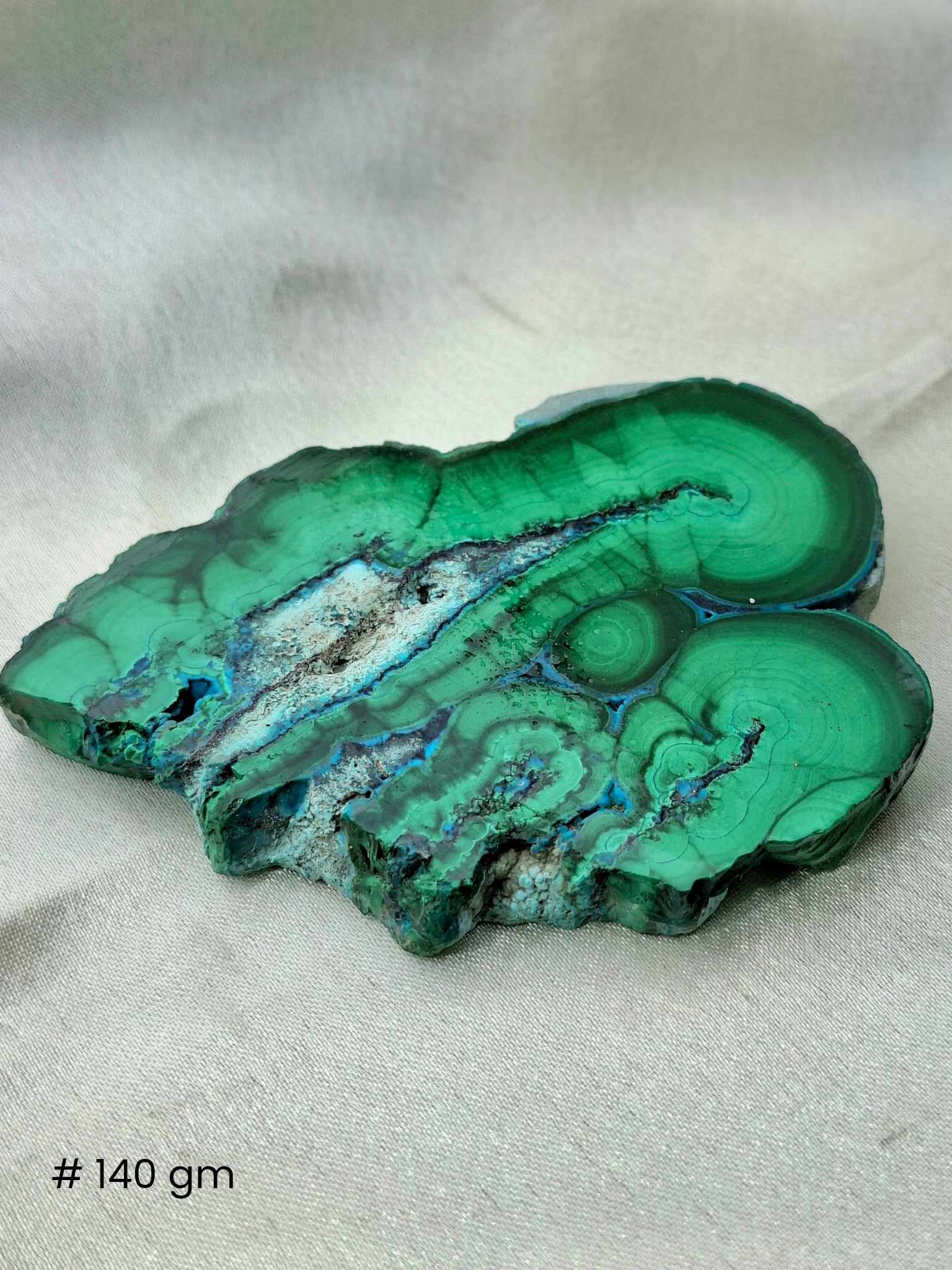 Malachite Azurite Slab – Natural Blue & Green Mineral Specimen | Collector’s Crystal & Home Décor