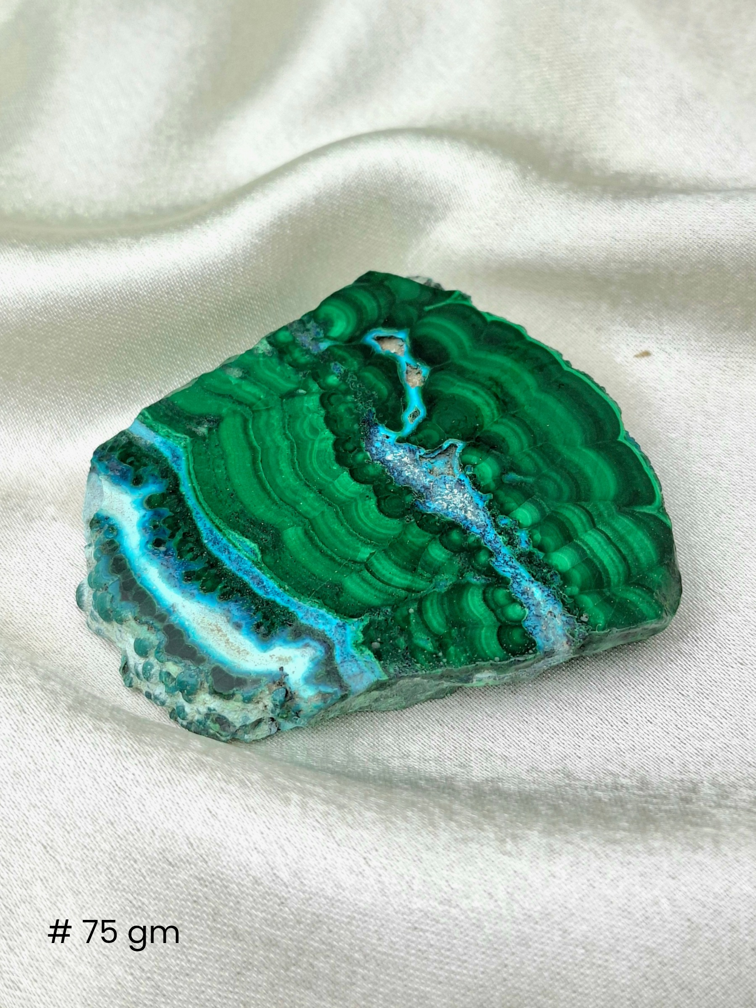 Malachite Azurite Slab – Natural Blue & Green Mineral Specimen | Collector’s Crystal & Home Décor