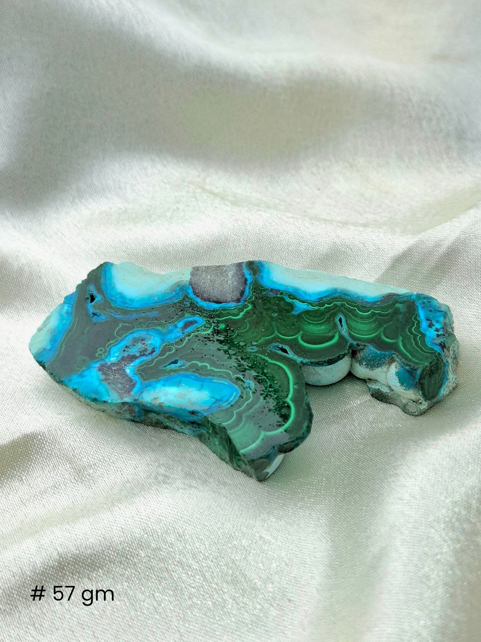 Malachite Azurite Slab – Natural Blue & Green Mineral Specimen | Collector’s Crystal & Home Décor