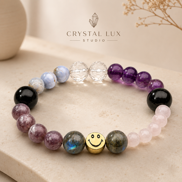 Serene Soul Natural Gemstone Bracelet | Healing Crystals, Positive Energy & Emotional Balance