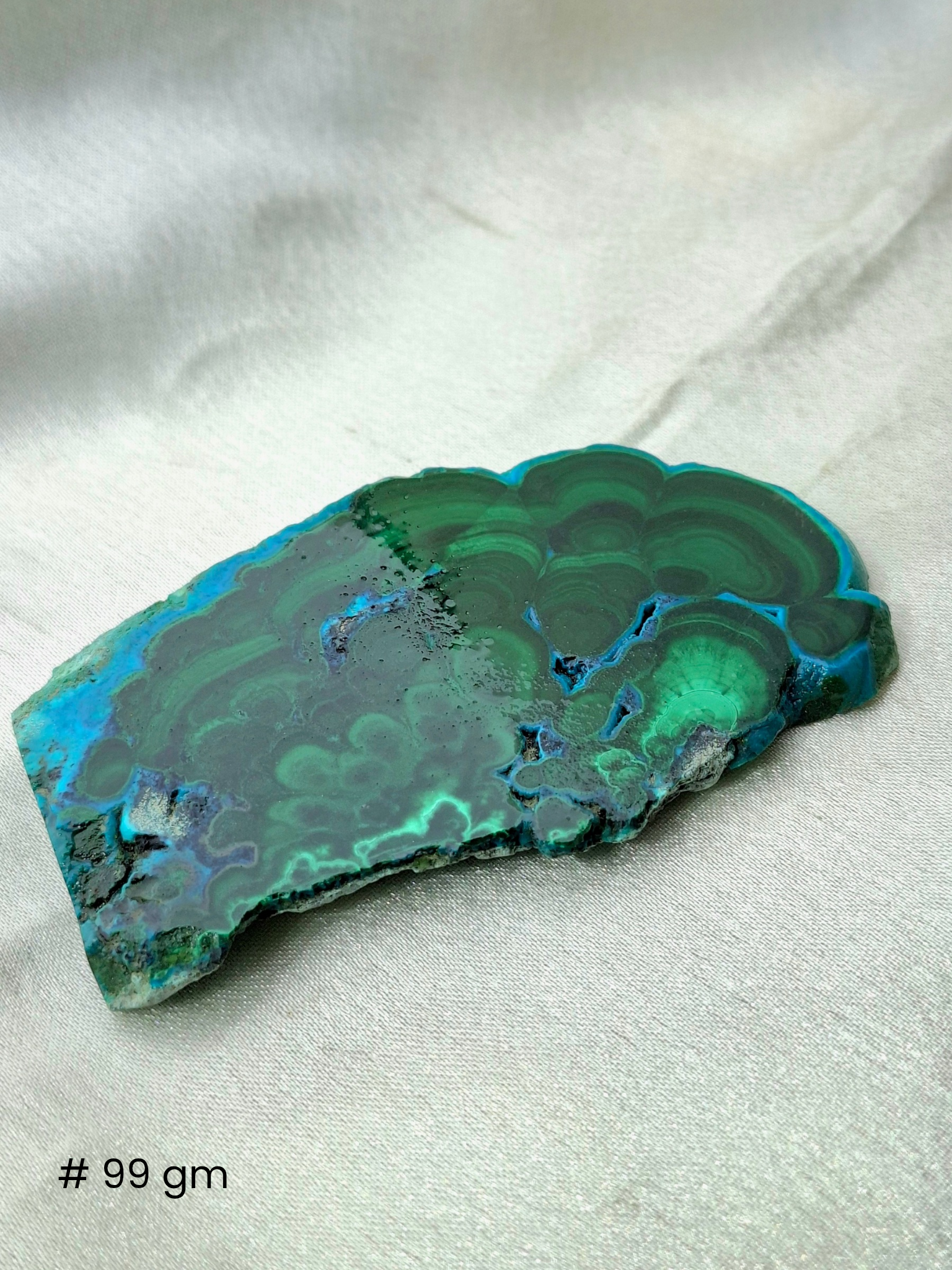 Malachite Azurite Slab – Natural Blue & Green Mineral Specimen | Collector’s Crystal & Home Décor